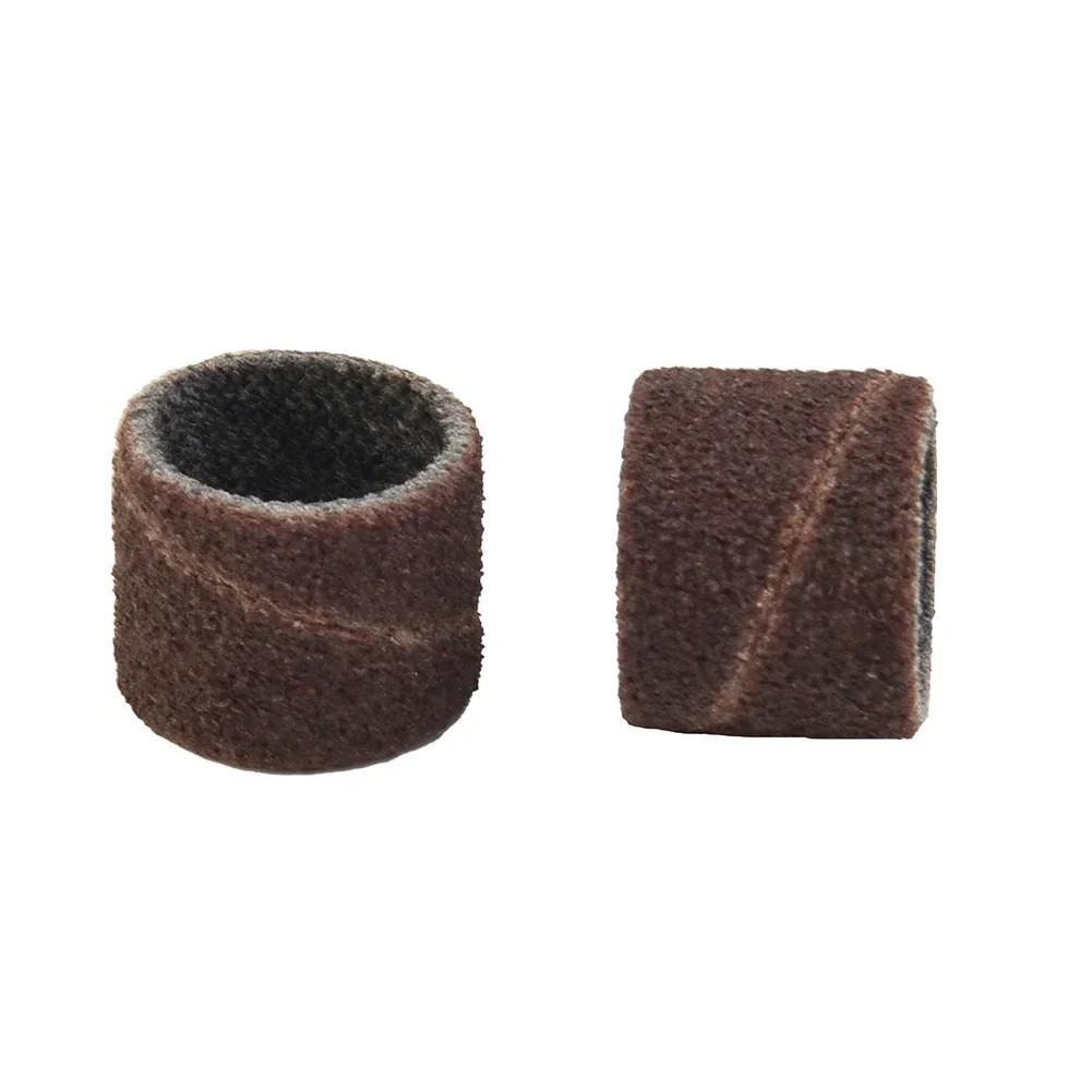 100 Pieces 12 Inch 80 Grit Sanding Drum Bands Sleeves with 2 Mandrels for Rotary Tool Use in Model Making and Woodworking
