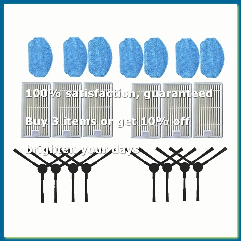 ●21PCS Accessories Kit for VCR04W Robot Vacuum Cleaner Replacement Parts Side Brush Hepa Filter Mop Cloth