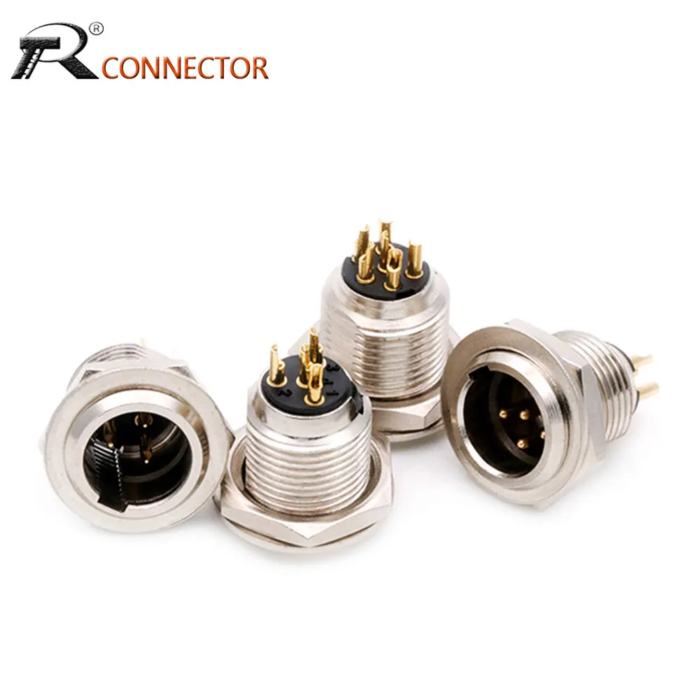 수 섀시 패널 소켓 플러그 소형 XLR 오디오 마이크 커넥터, 미니 XLR 3 4 5 6 핀, 10 개