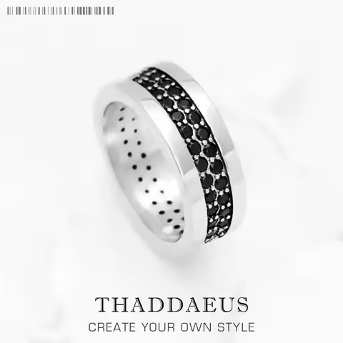 Classic Black Zirconia Band Ring,Europe Style Jewelry Fine Jewerly For Men &amp; Women Gift In 925 Sterling Silver,Super Deals