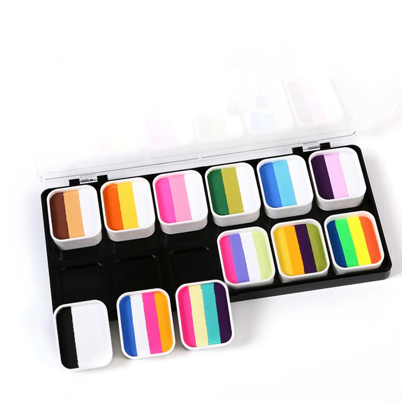 لوحة طلاء الوجه الفنية للجسم، دهانات زيتية قابلة للغسل للأطفال، حفلة مكياج، عيد الهالوين، عروض مسرح عيد الميلاد