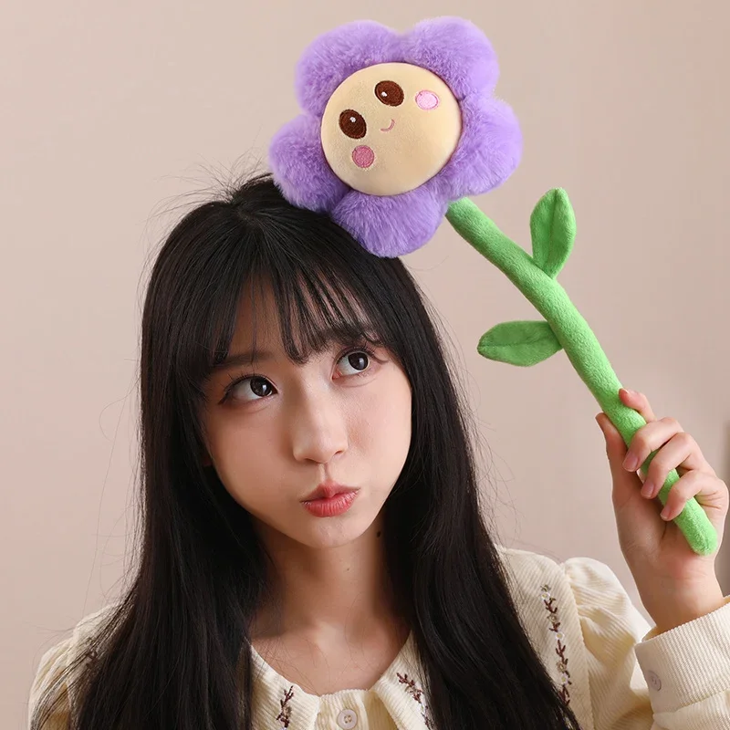 美しい笑顔の顔の花ぬいぐるみかわいいソフトカラフルな花ひまわりのおもちゃ素敵な部屋の装飾子供のゲームの小道具ロマンチックなギフト