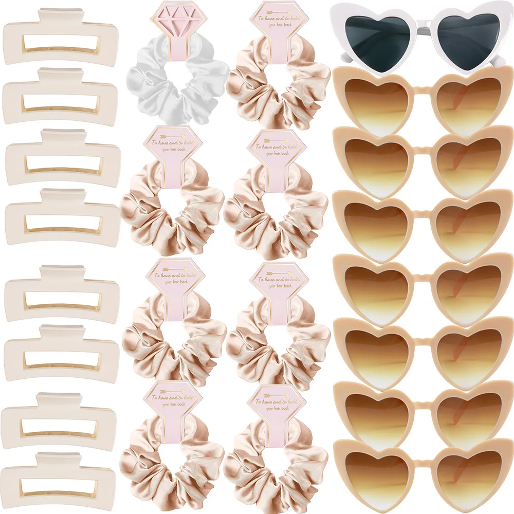 Satin Bridesmaid Scrunchies Heart Shape Sunglasses  display picture 2