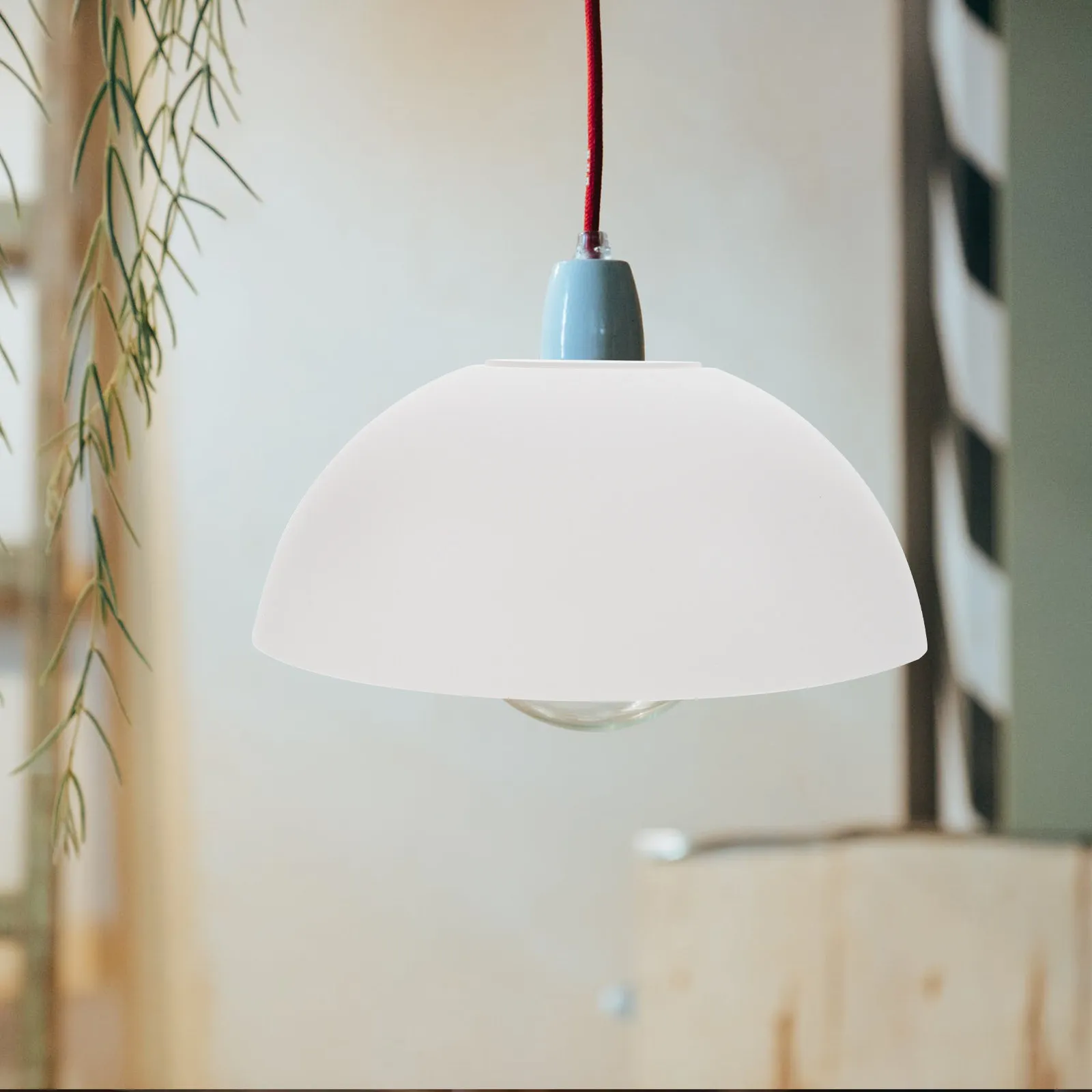 

4Pcs Plastic Lamp Shade Set Inclined Horseshoe Bowl Modern Lamp Cover Replacement for Floor Hanging Wall Lamps Warm Lighting