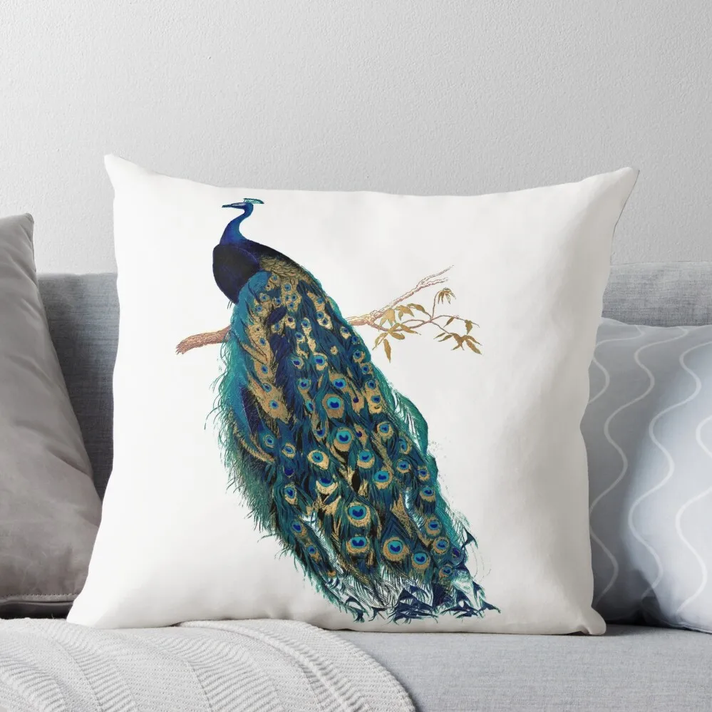 

Vintage Peacock Throw Pillow covers for pillows Elastic Cover For Sofa ornamental pillows