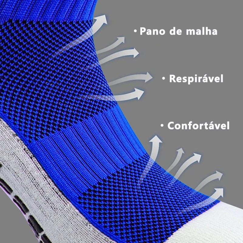 3 أزواج، جوارب رياضية من مادة البولي أميد للرجال، جوارب ركوب الدراجات، جوارب كرة القدم غير قابلة للانزلاق وقابلة للتنفس