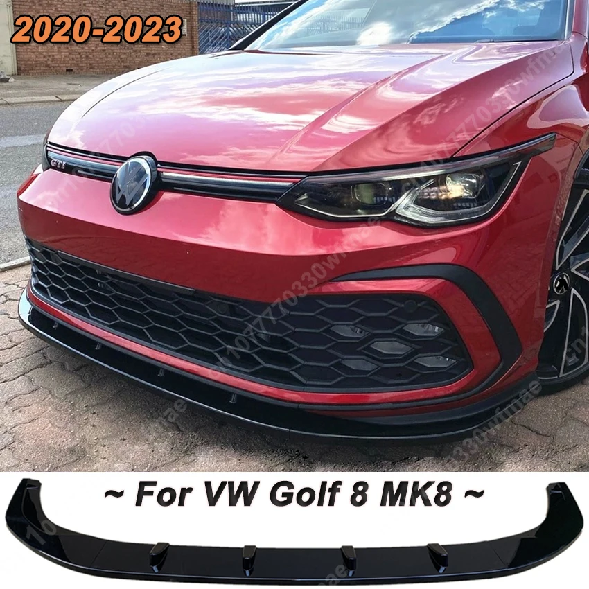 

Front Bumper Lip Spoiler Lower Side Splitters Guards Cover For Volkswagen VW Golf 8 MK8 GTI GTD GTE Rline 2020 2021 2022 2023