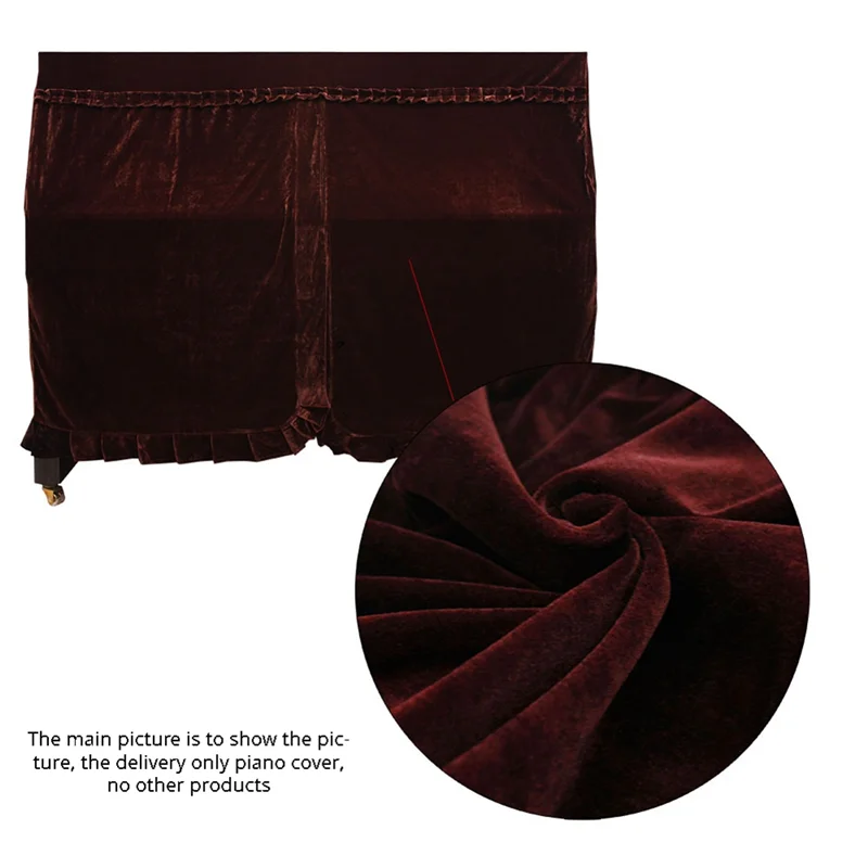 

ABYM Three-Dimensional Piano Cover, Gold Velvet Piano Cover, Thick Piano Dust Cover, Grand Piano Cover