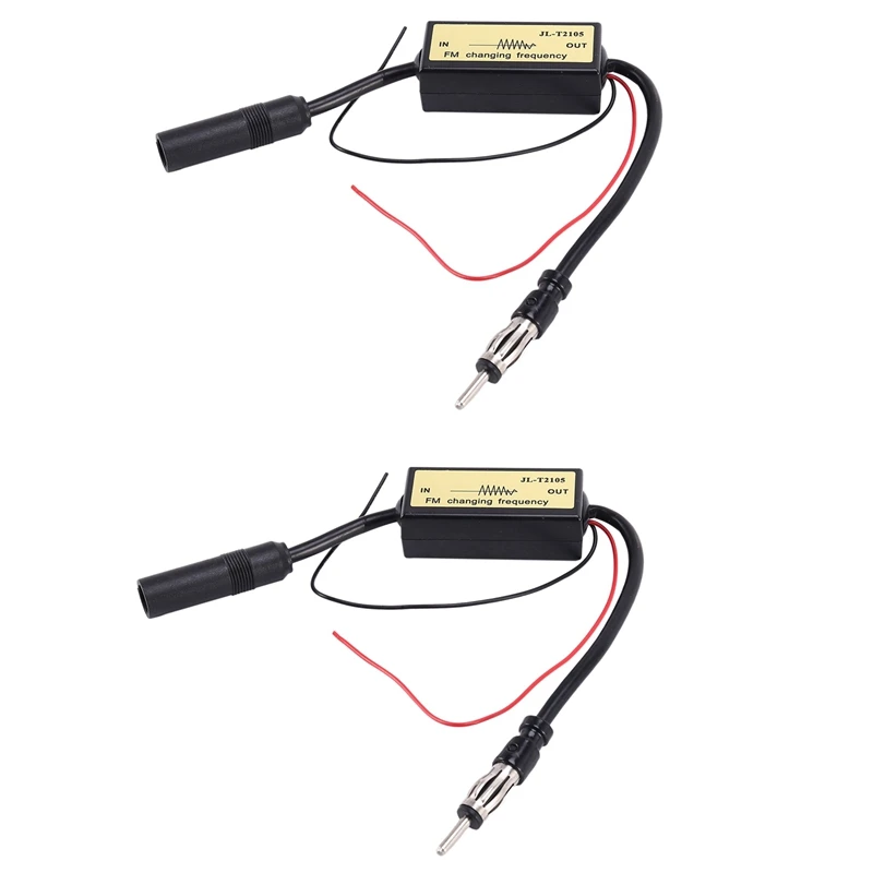 2X FM Changer Frequency Converter Antenna Radio Band Expander For Japanese Car Accessory