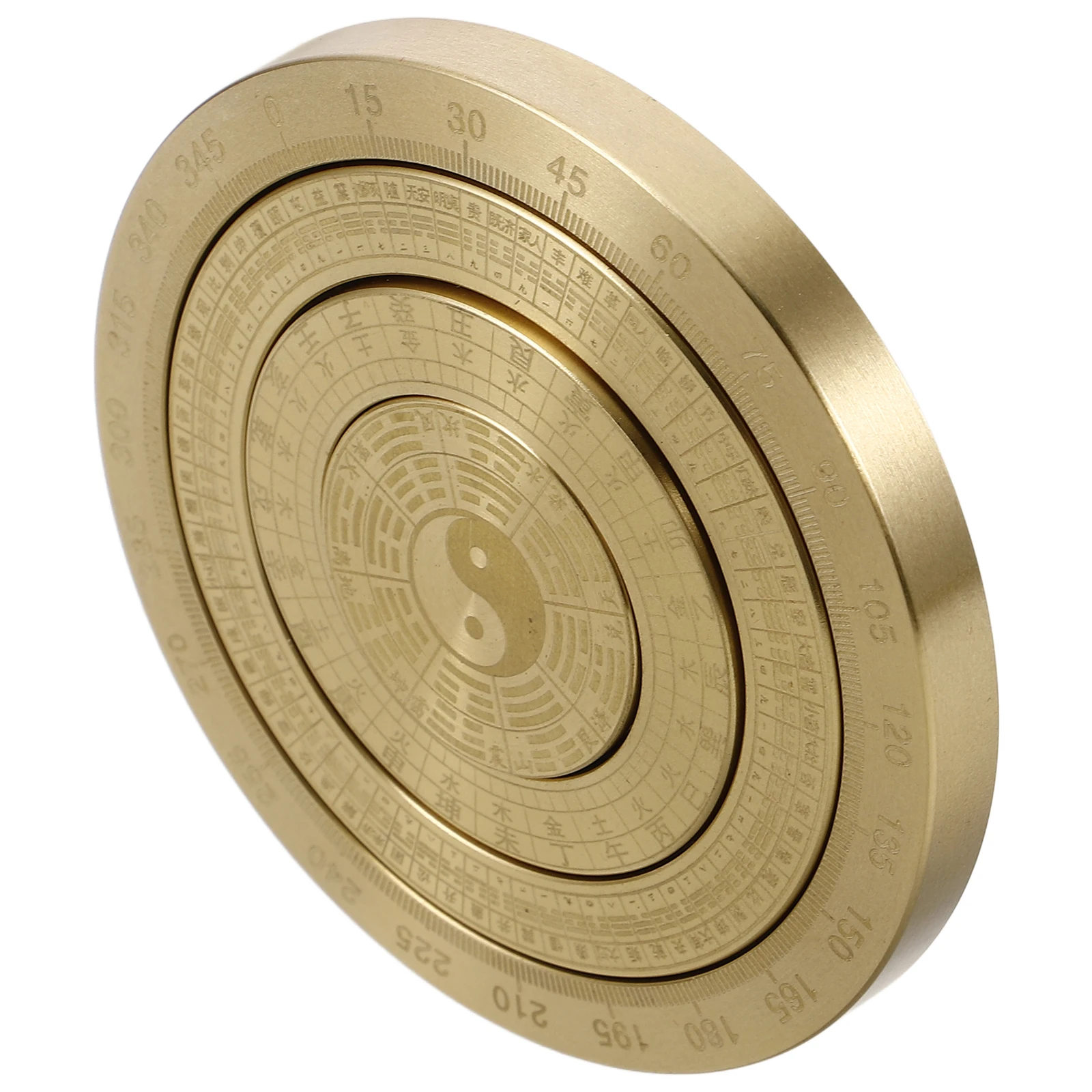 

Copper Bagua Plate Feng Shui Compass Ornament Mini Brass Tai Chi Portable Relaxation Swing for Home Office