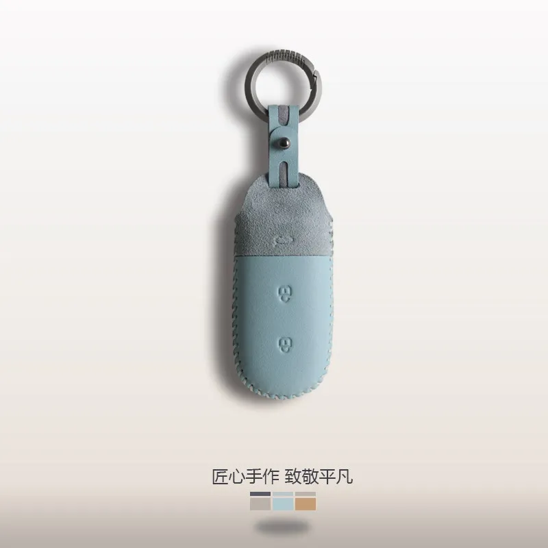 For Li Xiang L7 L8 L9 L6 Leather Alcantara Car Key Bag Case Key Cover Key Chains Car Accessories