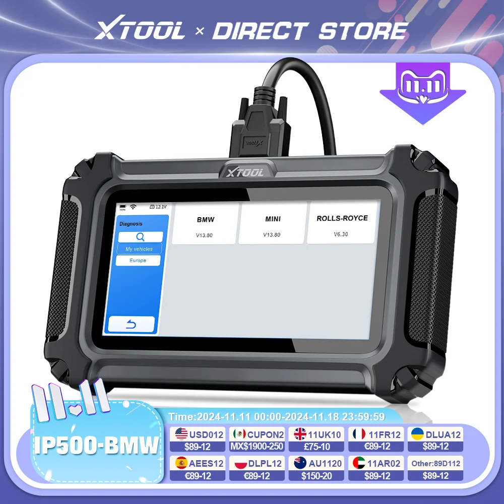 XTOOL InPlus IP500 OBD2 Automotive Scanner Full System Car Diagnostic Tools For BMW ECU Coding All Services Lifetime Free Update