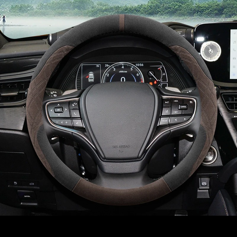 Suede Car Steering Wheel Cover for Lexus LS RX RX270 ES240 RX300 ES300h NX200 Anti Slip Special Interior Auto Accessories