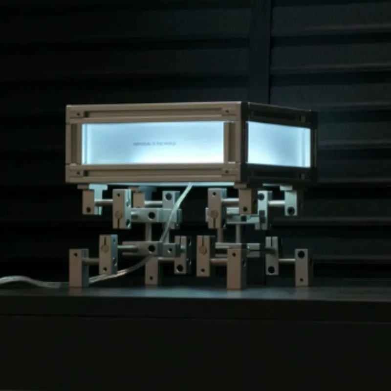 Creative Industrial Mood Light Metal Cube Construction Design Desk Lamp Led Home Decor Ambient Light Interior Art Mood Lighting