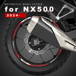 Motorcycle Wheel Sticker Waterproof Decals for Honda NX500 2024 NX 500 Accessories 17 Inches Tire Rim Stickers