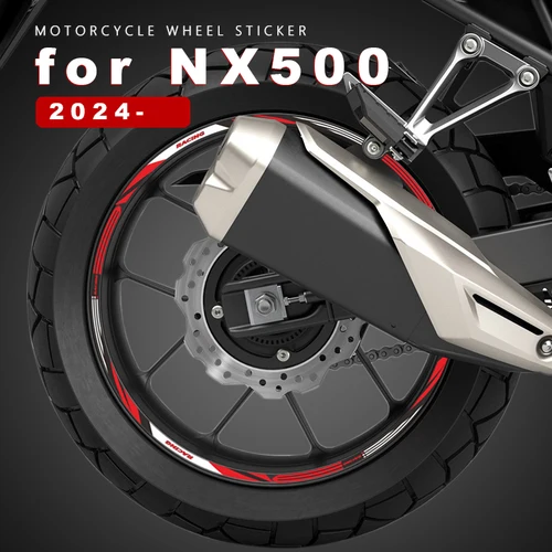 Pegatina para rueda de motocicleta, calcomanías impermeables para Honda NX500 2024 NX 500, accesorios, pegatinas para llantas de 17 pulgadas