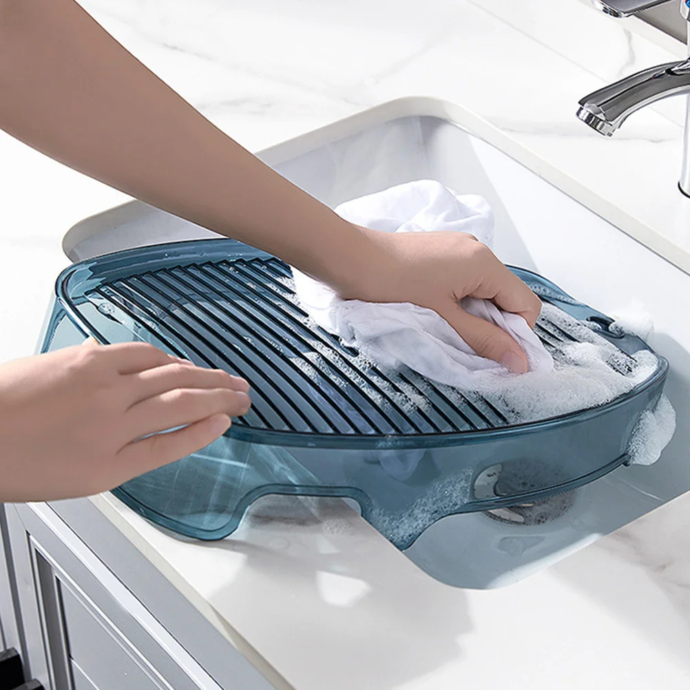 

Non-Skid Plastic Washboard Wavy Surface For Socks Underwear Laundry Board Household Washing Supplies Portable Clothes Cleaning