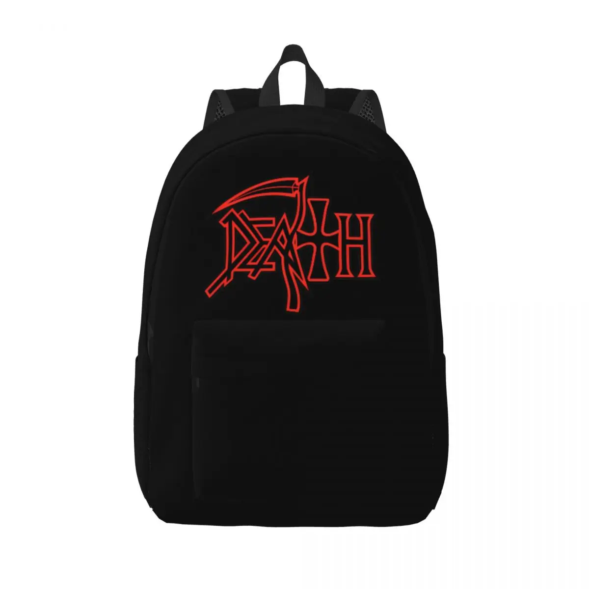 Mochila Casual Death Band para Homens e Mulheres Leve, Estudante, Caminhada, Viagem, Bolsa de Ombro de Faculdade