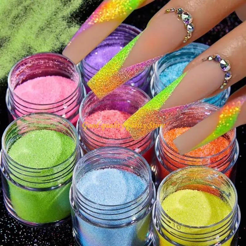 m4ya nails 브러시 세트 손톱 반짝이는 분말 손톱 파일 손톱 아트 키트 아트 반짝이 손톱 여자 여자를위한 예술 장식