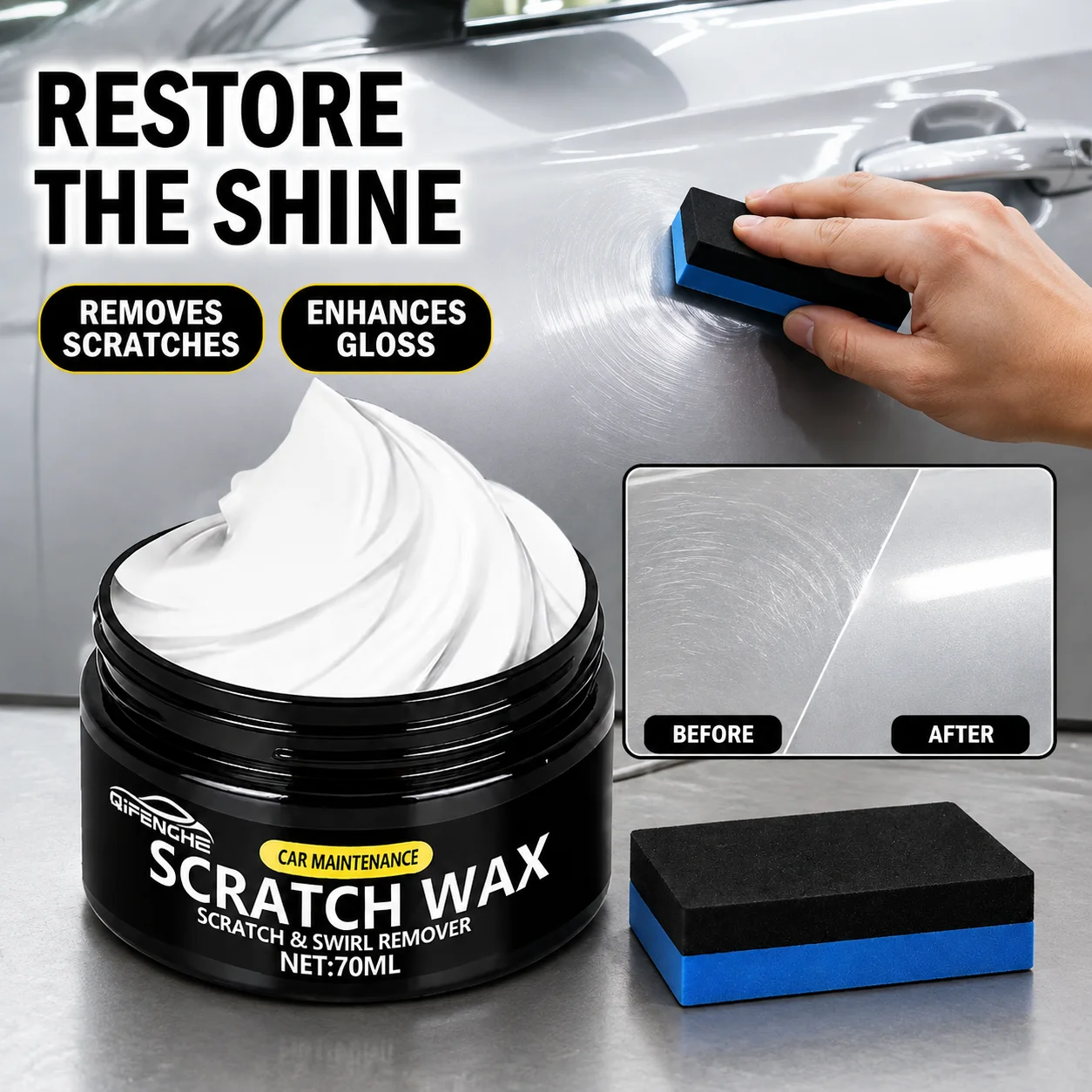 Upgraded Car Scratch Remover Kit Car Scratch Repair Paste Polishing Automotive Swirl Remover Anti Scratch Polish Wax