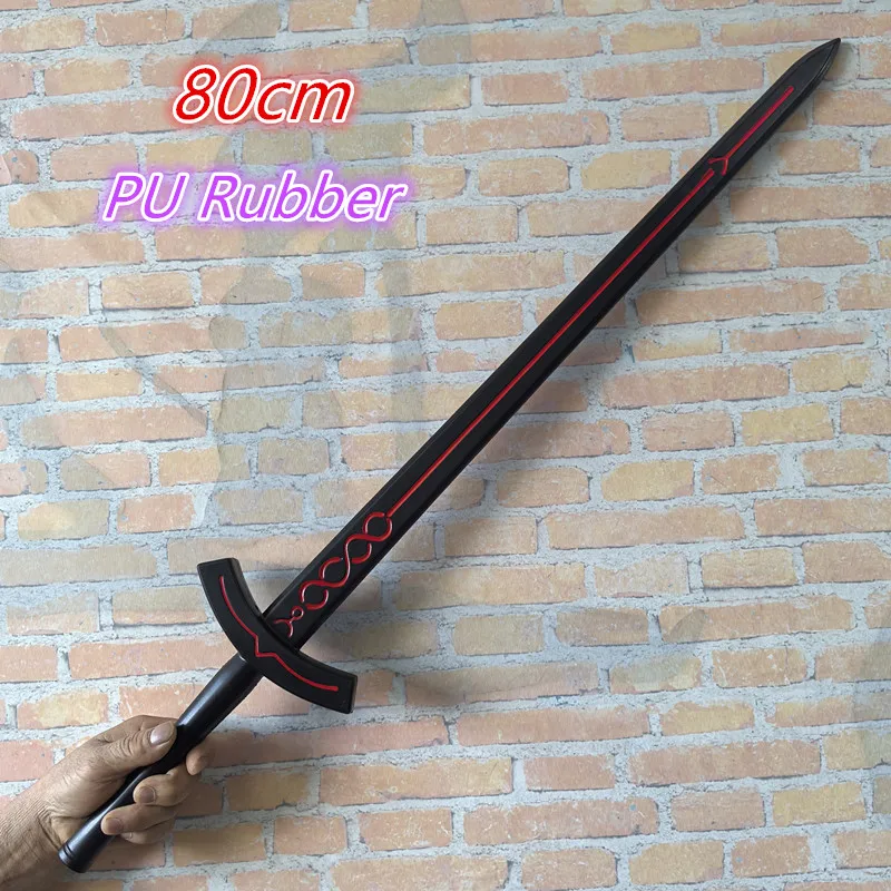 1:1 Fate Stay Night Sword  Cosplay Home Decor Black Holy Sword Saber Sword big Prop Model Gift Rubber Unsharpened Toys 104cm view 5