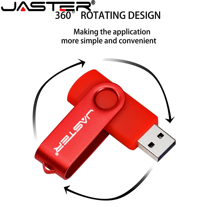 JASTER-Unidad Flash USB 2,0 de alta velocidad, Pen Drive azul, 64GB, 32GB, 16GB, 8GB, para Android Micro/PC/coche/TV