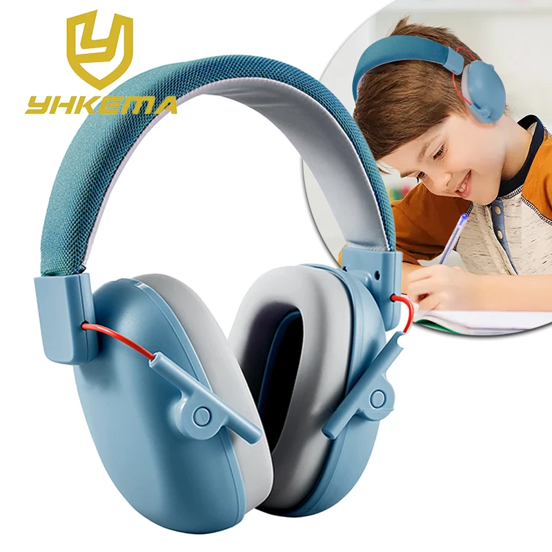 YHKEMA Noise Cancelling Headphones for Kids, SNR 27dB Safety Noise Reduction Ear Muffs for Autism Sensory &Concentration Aid