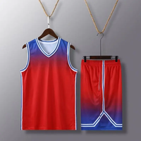 Men's Daily Exercise Wear Set Breathable Basketball Jerseys Primary Game Team Short Sleeve Kids Uniform Training Vest And Shorts