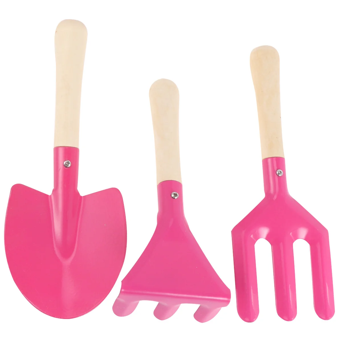 

3pcs Kids Beach Shovel Rake Set Mini Gardening Tools For Bonsai Flowerpot Planting Children'S Outdoor Sand Play Kit