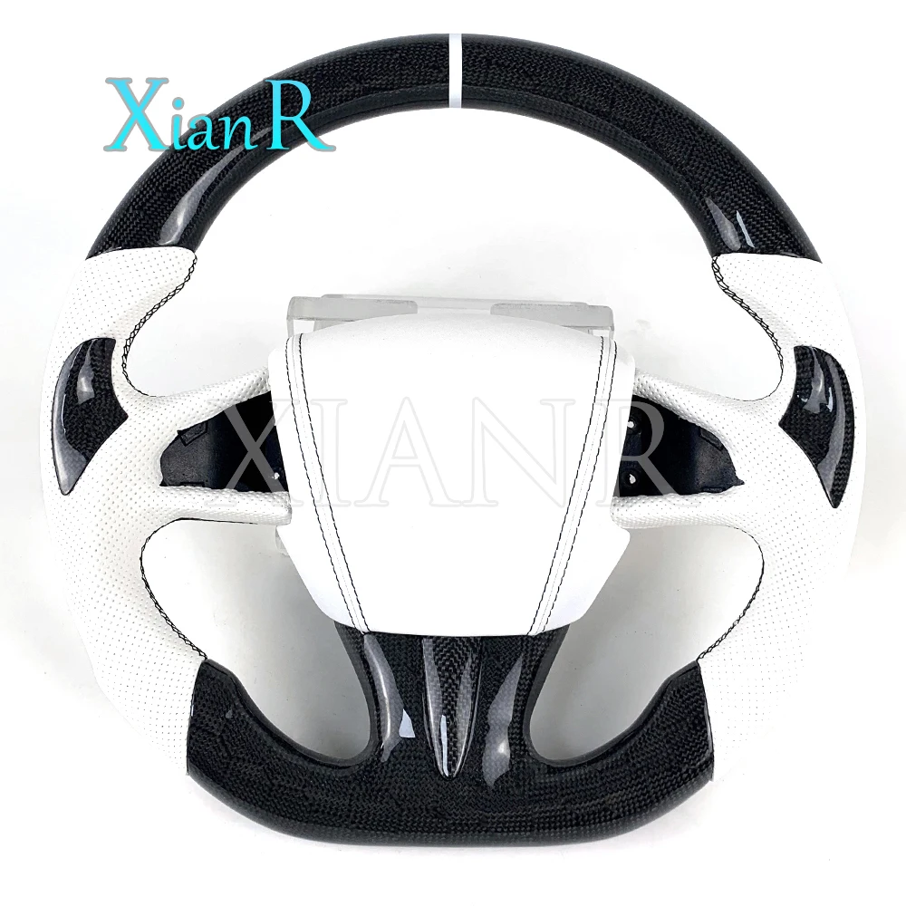 

Индивидуальный сотовый руль из углеродного волокна, белый перфорированный кожаный руль для Infiniti Q50 Q50L Q60 Q30 QX30 автомобильный руль