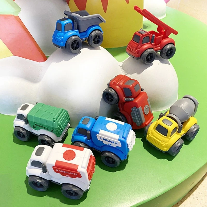 Toddler Toy Car Truck Shape Friction Cartoon Fighter for Vehicle Exciting Cartoon Ambulance for Toddlers Baby Toy Kids