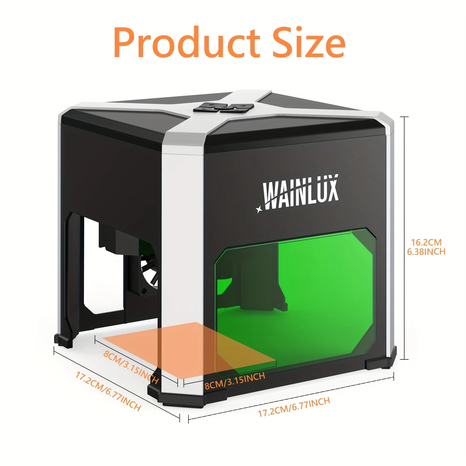 WAINLUX K6 Pro, 3000mW Laser Engraving Machine, 0.05mm Accuracy, BT Connection Portable Mini Laser Cutter Engraver, DIY Art