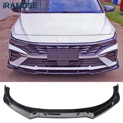 Front Bumper Lip for Hyundai Elantra 2023 2024 2025 8th Generation Air Splitter Car Body Kit Spoiler Black Skirts Accessories