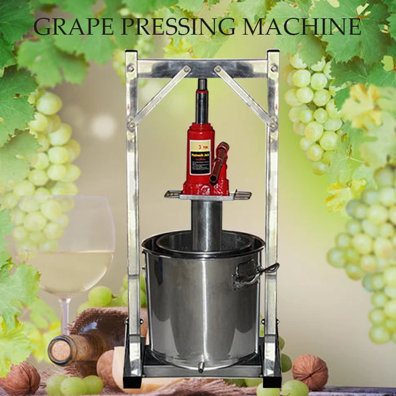Prensa de Uvas de Acero Inoxidable, Prensa de Tipo Jack, Exprimidor