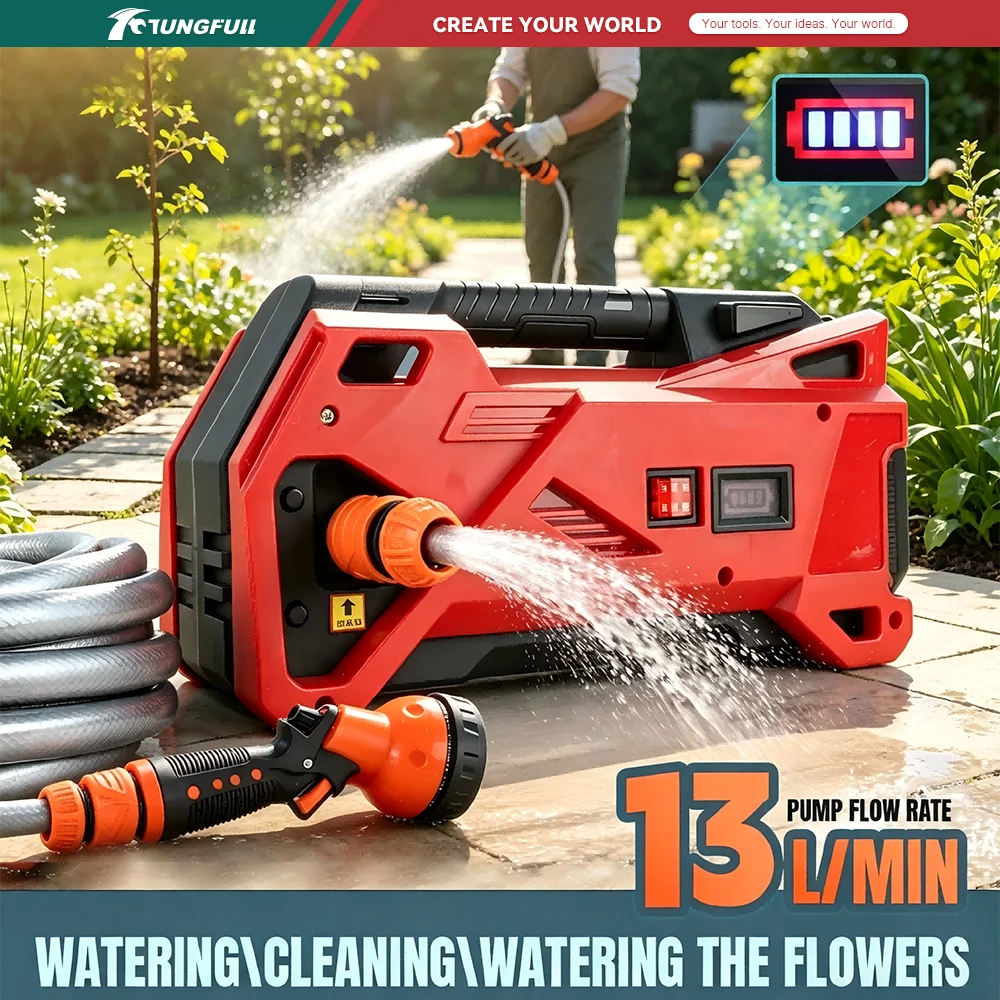 10M Rechargeable Cordless Water Pump Garden Watering Machine Electric Power Tool Fit For Makita 18V Battery，Battery Not Included