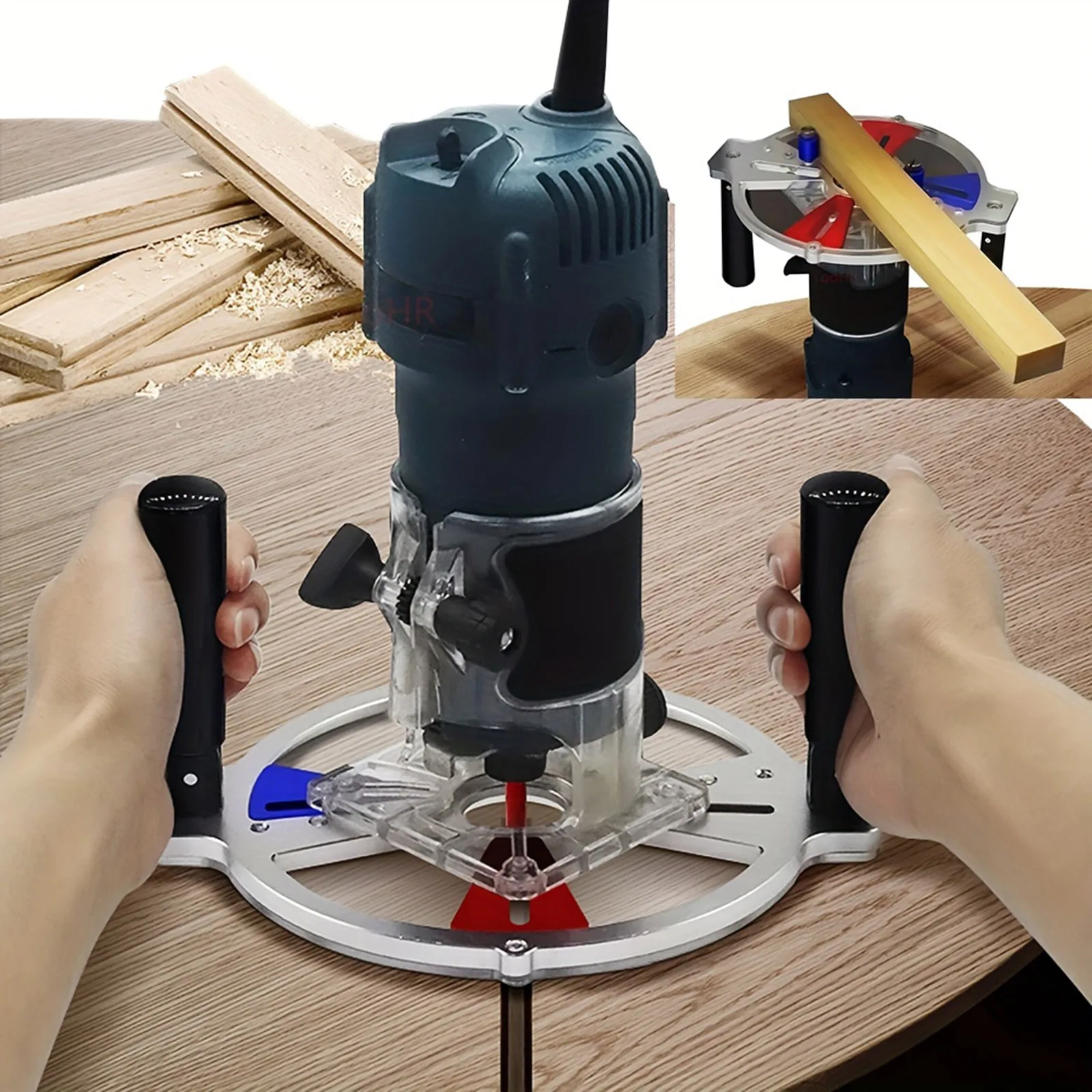 Woodworking Trimming Milling Groove Engraving Trimming Balance Board flip Board With Base Slotting Chamfering Woodworking Tool