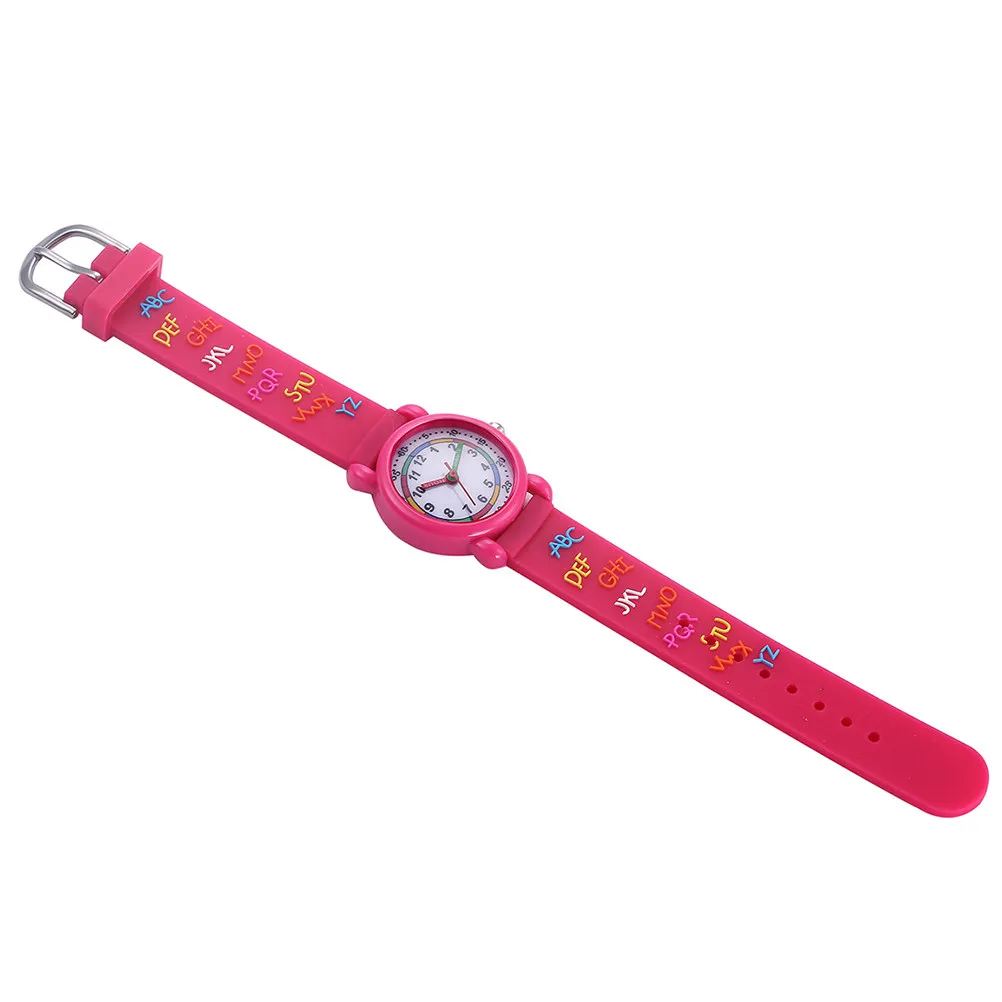 1Pcs Cartoon Watch Rosy 3D Lovely Waterproof Quartz Wristband Accurate Wristwatch Cartoon Watch