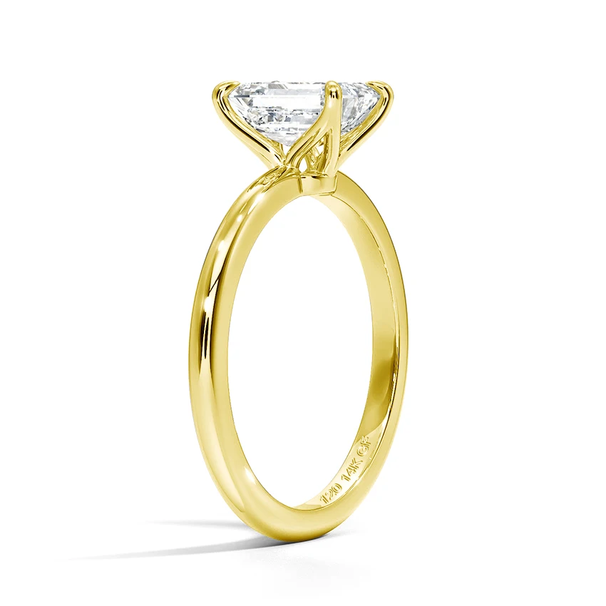 14K Gold Filled 3ct 7x9MM Emerald Cut Moissanite Ring for Women with Certificate Passed Diamond Test AU585 K Gold Wedding Band