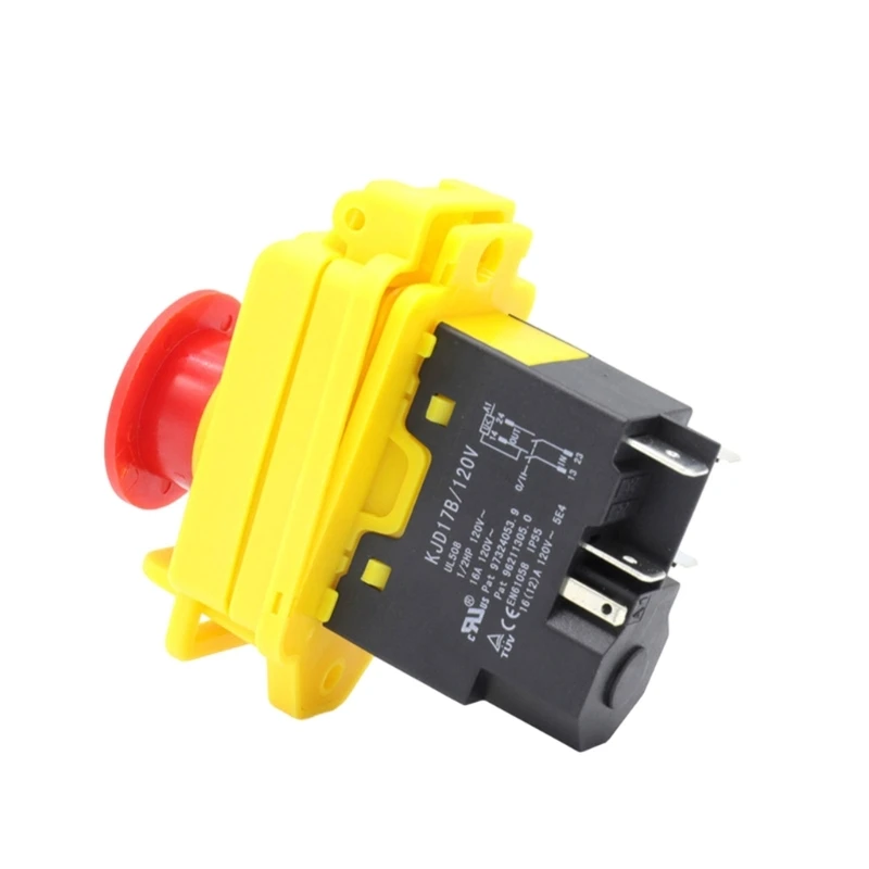 Industrial Grade 5 Pin Button Device Electromagnetic Switches 250V 16A Button Switches Guards Against Load & Low