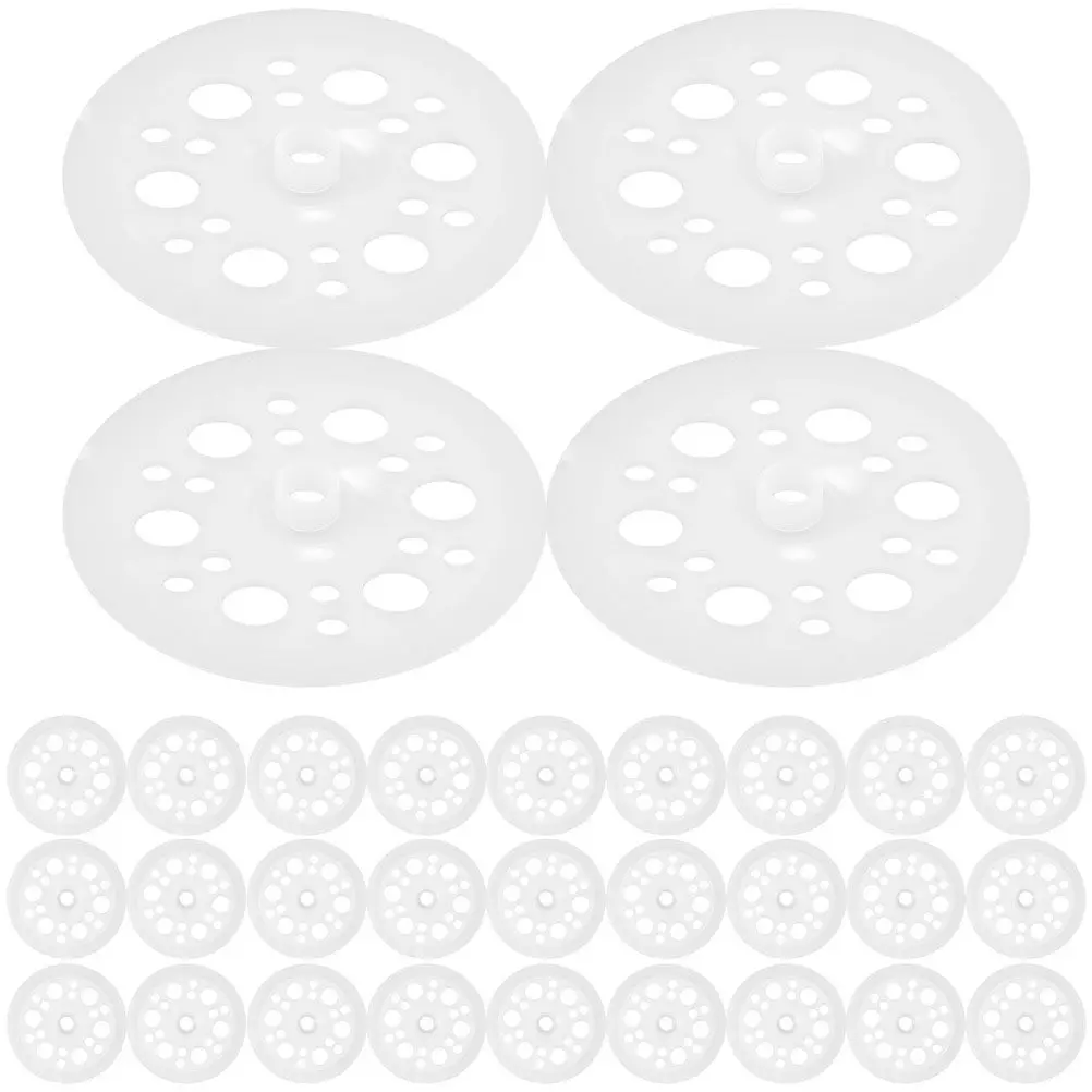 200Pcs Plastic Insulation Washers 45Mm White Flat Lock Fasteners for Foam Board Fixing Rigid Insulation Board Support