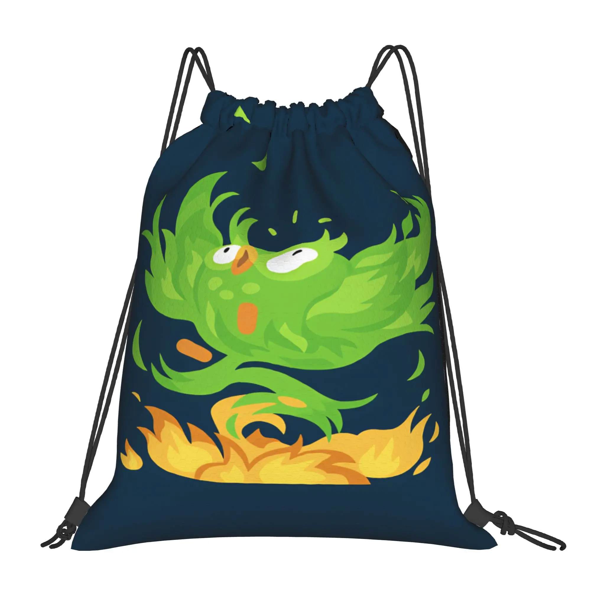 Drawstring Bag Cute Owl Backpacks Duolingos Large Large Sports Sackpack String Bags For Students