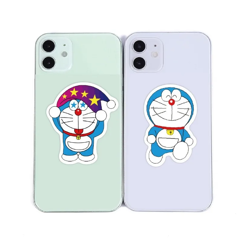 50pcs Doraemon Cartoon Stickers Suitcase Water Cup Stationery Mobile Phone Car Scooter Laptop Refrigerator Decorative Stickers