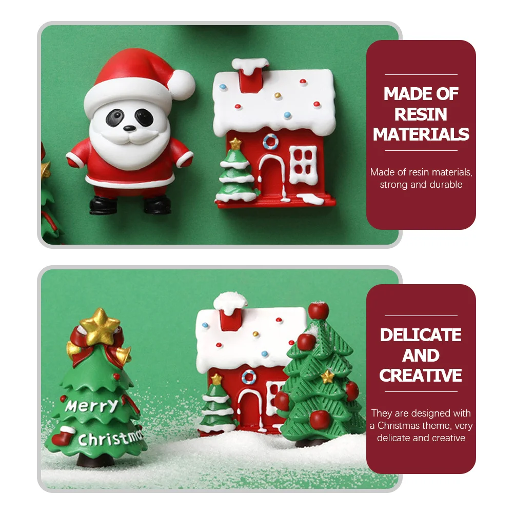 

Creative Xmas Fridge Stickers Resin Made Christmas Magnet for Refrigerator Decor Home Dining Room Decorative Accessories