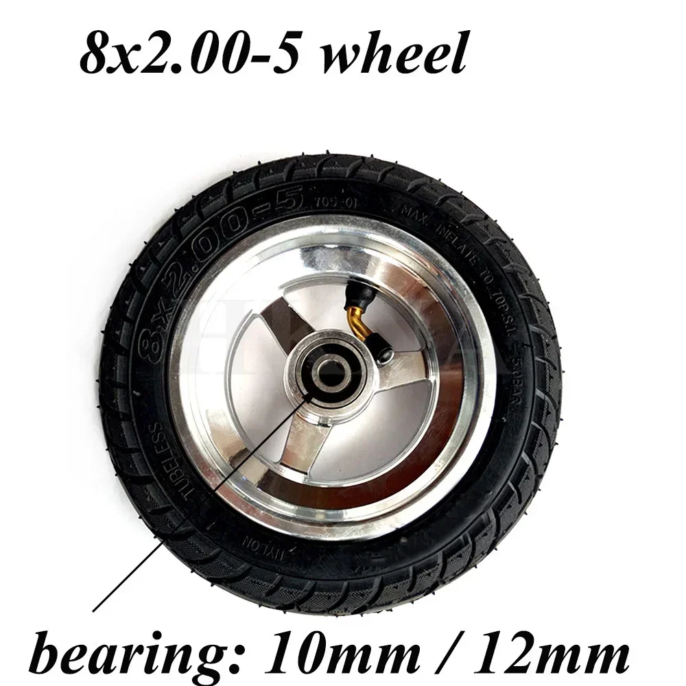 8x2.00-5 Wheel Tubeless Tyre 2.10-5 Vacuum Tire Wheel Hub for Electric Scooter Kugoo S3  Pocket Bike MINI Bike Wheelchair