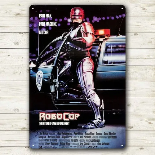 Robocop Sci-Fi Retro Film Metallposter Blechschild 20x30cm Plakette - Aluminium