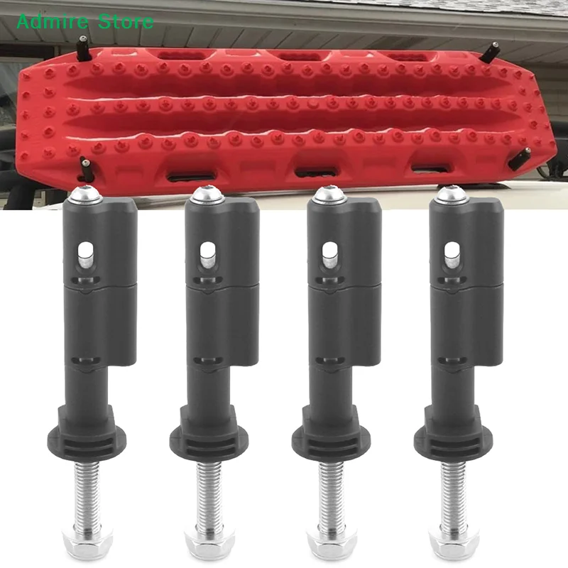 [G]4Pcs Traction Boards Mounting Pins Kit Theft-proof Recovery Tracks Bracket Set For MaxTrax MKII Recovery/Traction Boards
