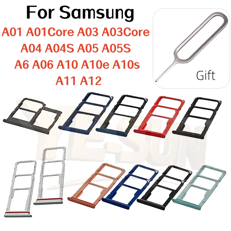 

For Samsung Galaxy A01 A01Core A03 A03Core A04 A04S A05 A05S A6 A06 A10 A10e A10s A11 A12 SIM Card Tray Drawer Holder