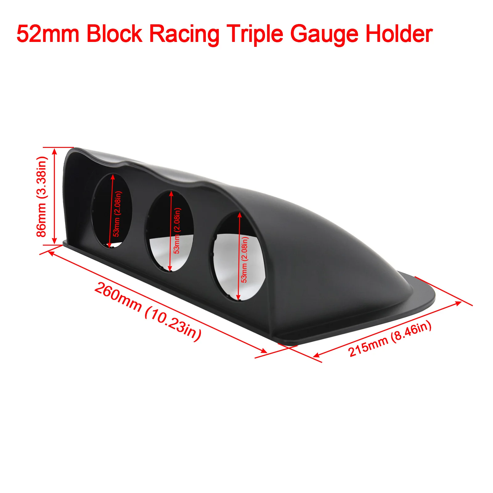 52mm Universal Car Meters Holder Black Single Double Triple Car Gauge Pod for Left Right Drive Car Dash Gauge Pod Mount Holder