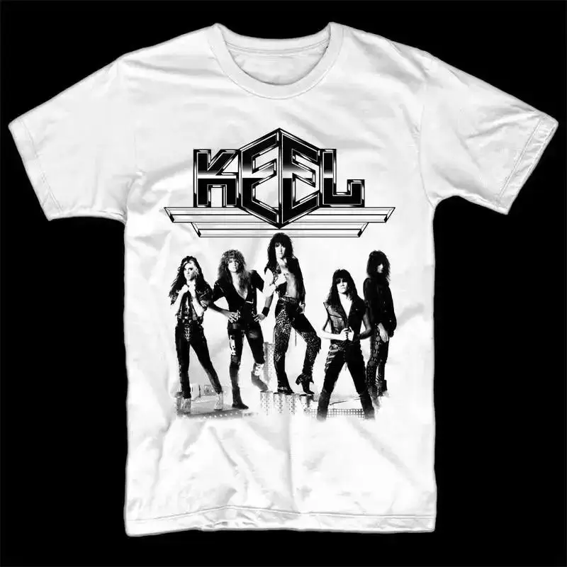 KEEL Band In Tour Concert Cotton White All Size T Shirt For Men DS75