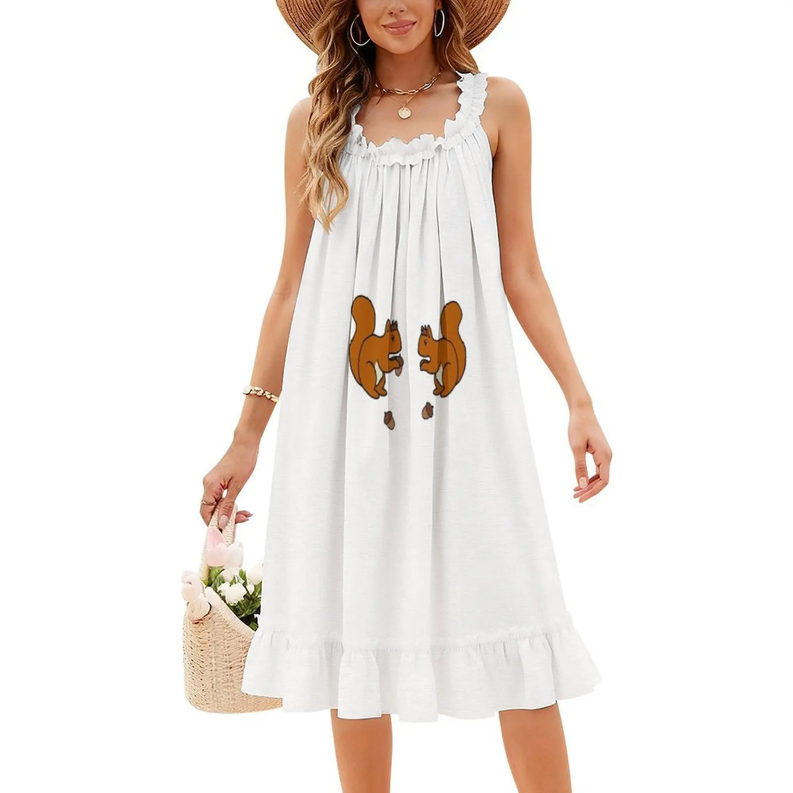 فستان على الطراز الكوري مع قبعات البلوط للنساء، فستان كاجوال أنيق للحفلات أو الارتداء اليومي، لطيف ورائع للأطفال #4